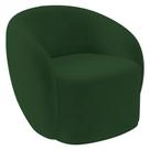 Poltrona para Sala de Estar Giratória Orgânica Garbin K04 Veludo Verde - Mpozenato