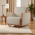 Poltrona para Sala de Estar Madeira Maciça Matteo Luxo