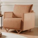 Poltrona para Sala de Estar Madeira Maciça Palha Rattan Arthur