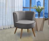 Poltrona Para Sala Decorativa Isadora Suede Cinza Madelina Decor