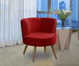 Poltrona Para Sala Decorativa Isadora Suede Vermelho Madelina Decor