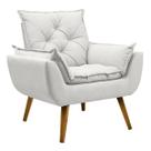 Poltrona Para Sala Decorativa Opala Linho Confortável Poltrona Para Sala Decorativa Opala Linho Confortável