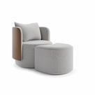 Poltrona para Sala Vandi Linho Cinza