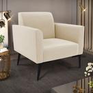 Poltrona Pés Villach Marisa Suede Bege Poltrona Pés Villach Marisa Suede Bege