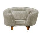 Poltrona Pet Baby Lady Cães e Gatos Confortável Apartamento Luxo Veludo Bege