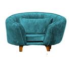 Poltrona Pet Baby Lady - Veludo Azul Turquesa Poltrona Pet Baby Lady - Veludo Azul Turquesa