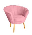 Poltrona Petala Girassol De Decoração Confortável Para Recepção - Veludo - Sv Decor