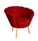 Poltrona Petala Girassol De Decoração Confortável Para Recepção - Veludo - Sv Decor