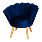 Poltrona Pétala Veludo para Sala - Diversas cores - Ds Estofados