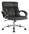 Poltrona Presidente Preta material sintético 68x112 Cm Moderno
