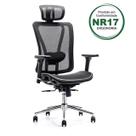 Poltrona Presidente TELA MK - 4000 - Cor Preta - MAKKON - 30013