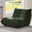 Poltrona Puff Hobestluk de Espuma com Memória Verde em Chenille