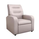 Poltrona Reclinável Classic material sintético Bege