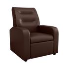 Poltrona Reclinável Classic material sintético Marrom