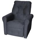 Poltrona Reclinável com Braços em Suede Confortável até 110kg Matrix Noronha 110x83x80cm