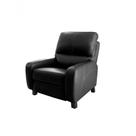 Poltrona Reclinável De Couro Doral Com Mecanismo Way Preto Pigmentado Mempra Design