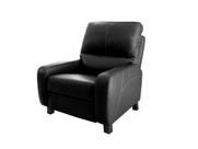 Poltrona Reclinável de Couro Doral com Mecanismo Way Preto Pigmentado - Mempra Design