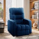 Poltrona Reclinavel Do Papai Maldivas Veludo Azul Marinho