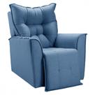 Poltrona Reclinavel Do Papai Para Sala King Linho Azul