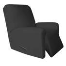Poltrona reclinável elástica de microfibra Slipcover Easy-Going cinza escuro