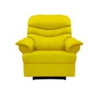 Poltrona Reclinável Elétrica Ultra Confortável Suede Amarelo