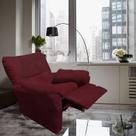 Poltrona Reclinável Manu Extensão De Cílios Estética Sobrancelha Suede Bordo