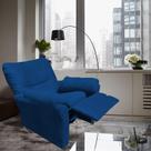 Poltrona Reclinável Manu Extensão De Cílios Estética Sobrancelha Suede Marinho