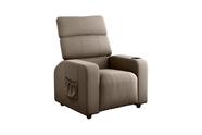 Poltrona Reclinável MX-67 Pulse Veludo Capuccino Porta Copo