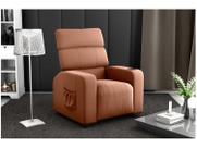 Poltrona Reclinável MX-67 Pulse Veludo Ferrugem Porta Copo