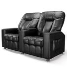 Poltrona Reclinável Para Cinema 2 Lugares Praddo FH9 PU Preto Brilho - Mpozenato
