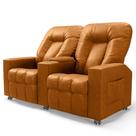 Poltrona Reclinável Para Cinema 2 Lugares Praddo FH9 PU Whisky - Mpozenato