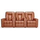 Poltrona Reclinável Para Cinema 3 Lugares Sora PU Camel Brilho FH1 - D'Rossi