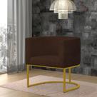 Poltrona Reforçada Decorativa Sala Gabriela Base Ferro Dourada Suede Poltrona Reforçada Decorativa Sala Gabriela Base Ferro Dourada Suede