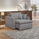 Poltrona Retrátil 100cm Barcelona Linho