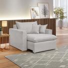 Poltrona Retrátil 100cm Barcelona Linho