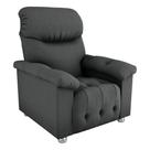 Poltrona Retrátil e Reclinável 83cm Tecido Suede Multimóveis Cr45262 Cinza