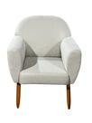Poltrona Retro Sala Living Quarto Nair - Linho Bege Poltrona Retro Sala Living Quarto Nair - Linho Bege