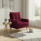 Poltrona Sala 92cm Conforto Sofisticado e Destaque Perfeito para Qualquer Ambiente Vermelho Ester