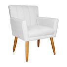 Poltrona Sala de Estar Decorativa Cecília Suede Branco - Belliv Decor Poltrona Sala de Estar Decorativa Cecília Suede Branco - Belliv Decor