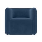 Poltrona Sala De Estar Decorativa Kit 2 Laguna Veludo K01 - D'rossi Cor Azul Marinho