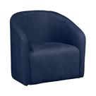 Poltrona Sala de Estar Decorativa Lara Veludo Azul Marinho - Vallisa Decor
