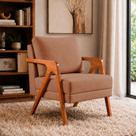 Poltrona Sala de Estar Maya Luxo Suede Capuccino M3 - Monari Design Poltrona Sala de Estar Maya Luxo Suede Capuccino M3 - Monari Design