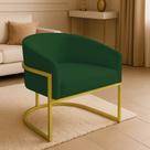 Poltrona Sala Decorativa Industrial Dourada Arielle Veludo Verde Poltrona Sala Decorativa Industrial Dourada Arielle Veludo Verde