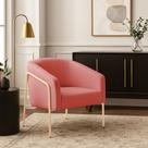Poltrona Sala Industrial Alta Champanhe Stella Suede D03 - D Rossi