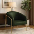 Poltrona Sala Industrial Alta Dourado Stella Sintético Pu Verde D03 - D'rossi Poltrona Sala Industrial Alta Dourado Stella Sintético Pu Verde D03 - D'rossi