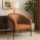 Poltrona Sala Industrial Alta Preto Stella Sintético PU Whisky D03 - D Rossi