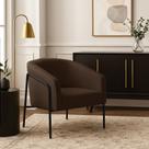 Poltrona Sala Industrial Alta Preto Stella Suede D03 - D Rossi