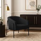 Poltrona Sala Industrial Alta Preto Stella Veludo D03 - D'rossi Preto