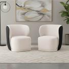 Poltrona Sala Orgânica Base Giratória Ayla Kit 2 Pu Preto e Linho K01 - D Rossi