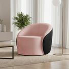 Poltrona Sala Orgânica Lua Giratória Sintético PU Preto/Bouclê D03 - D'Rossi Poltrona Sala Orgânica Lua Giratória Sintético PU Preto/Bouclê D03 - D'Rossi